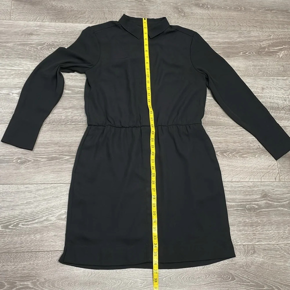 Banana Republic Long Sleeve Black Collared Shirt Dress 4P - Picture 12 of 16